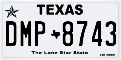 TX license plate DMP8743