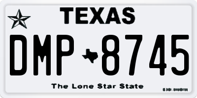TX license plate DMP8745