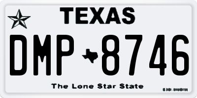 TX license plate DMP8746