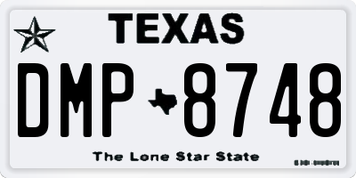 TX license plate DMP8748