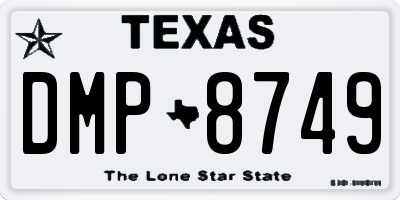 TX license plate DMP8749