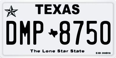 TX license plate DMP8750