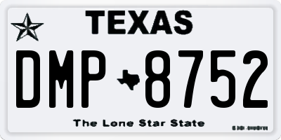 TX license plate DMP8752