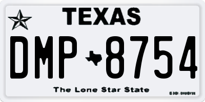 TX license plate DMP8754