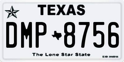 TX license plate DMP8756