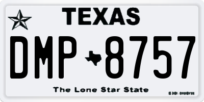 TX license plate DMP8757