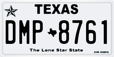 TX license plate DMP8761