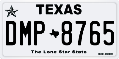 TX license plate DMP8765