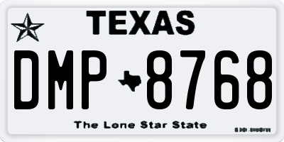 TX license plate DMP8768