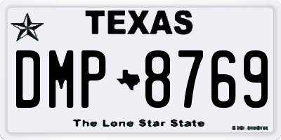 TX license plate DMP8769