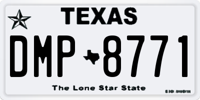 TX license plate DMP8771