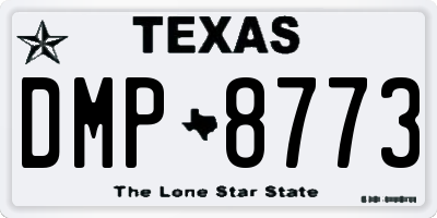 TX license plate DMP8773
