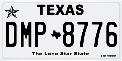 TX license plate DMP8776