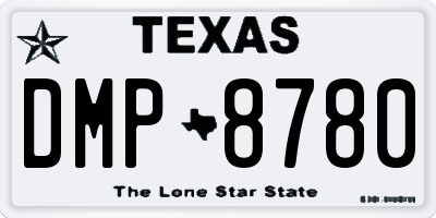 TX license plate DMP8780