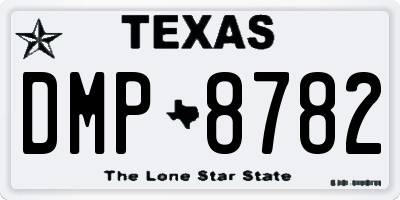 TX license plate DMP8782
