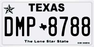 TX license plate DMP8788