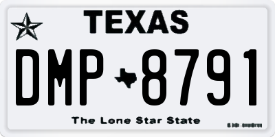 TX license plate DMP8791