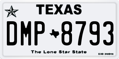 TX license plate DMP8793