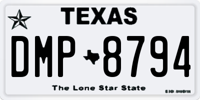 TX license plate DMP8794