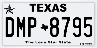 TX license plate DMP8795