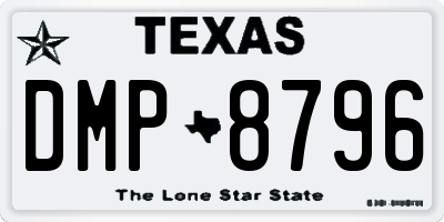 TX license plate DMP8796