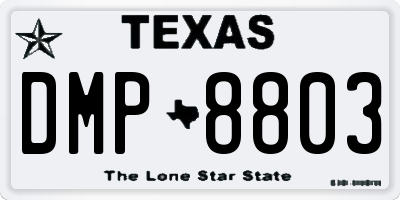 TX license plate DMP8803