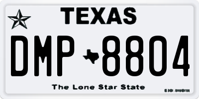 TX license plate DMP8804