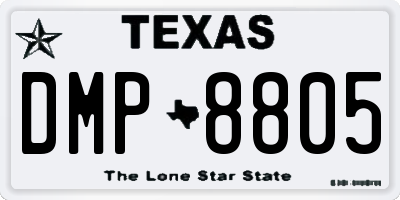 TX license plate DMP8805