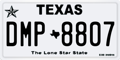 TX license plate DMP8807