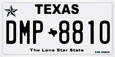TX license plate DMP8810