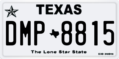 TX license plate DMP8815