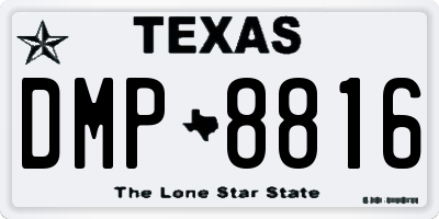 TX license plate DMP8816