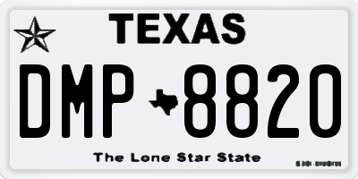 TX license plate DMP8820