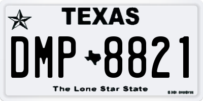 TX license plate DMP8821