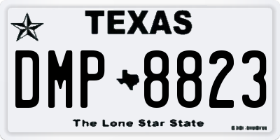 TX license plate DMP8823