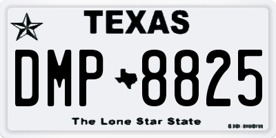 TX license plate DMP8825