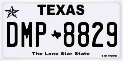 TX license plate DMP8829
