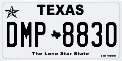 TX license plate DMP8830