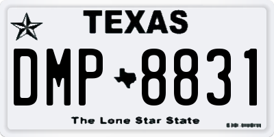 TX license plate DMP8831