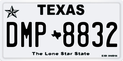 TX license plate DMP8832