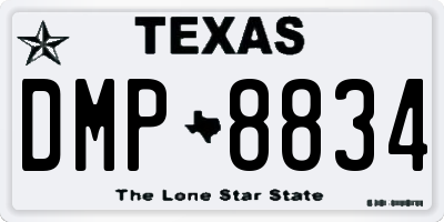 TX license plate DMP8834