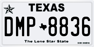 TX license plate DMP8836