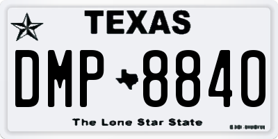 TX license plate DMP8840