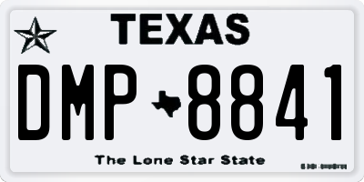 TX license plate DMP8841