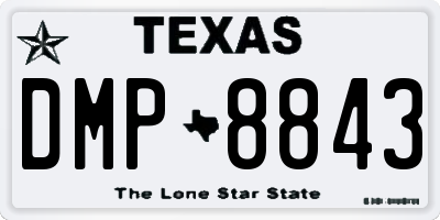 TX license plate DMP8843