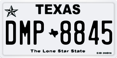 TX license plate DMP8845