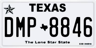 TX license plate DMP8846