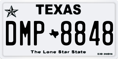 TX license plate DMP8848