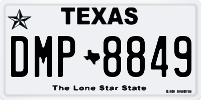 TX license plate DMP8849