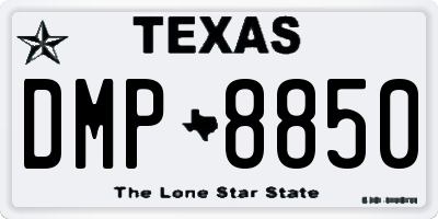 TX license plate DMP8850